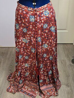Unbranded Boho Maxi Skirt in Folktown Print, L, EUC